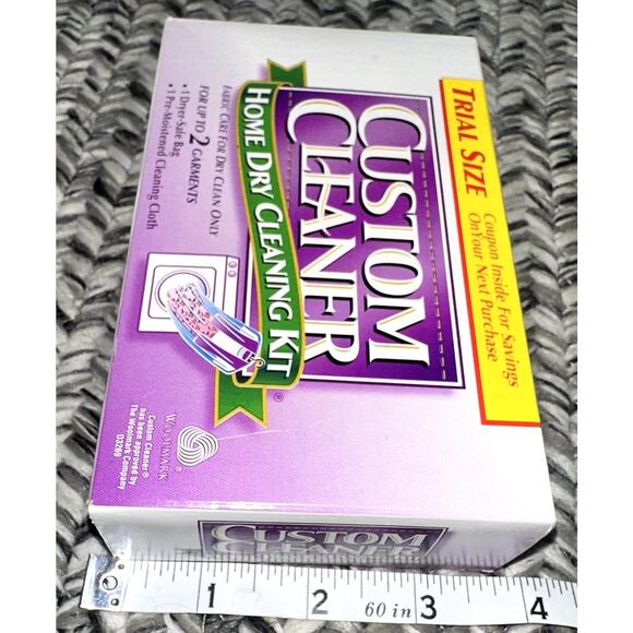 Vintage 1999 Custom Cleaner Home Dry Cleaning Trial size Up To 2 Garments - Picture 2 of 5